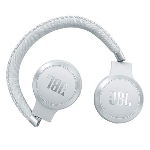 JBL Live 460NC - Wireless On-Ear Noise Cancelling Headphones with Long Battery Life and Voice Assistant Control - White, Medium