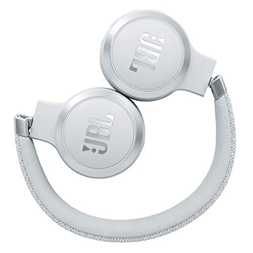 JBL Live 460NC - Wireless On-Ear Noise Cancelling Headphones with Long Battery Life and Voice Assistant Control - White, Medium