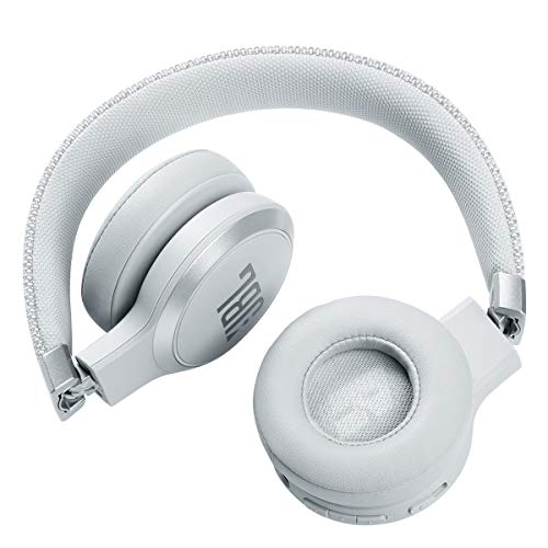 JBL Live 460NC - Wireless On-Ear Noise Cancelling Headphones with Long Battery Life and Voice Assistant Control - White, Medium