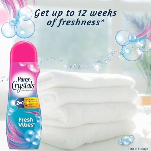 Purex Crystals in-Wash Fragrance and Scent Booster, Fresh Vibes, 21 Ounce, 4 Count