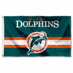 dolphins throwback vintage retro 3x5 banner flag