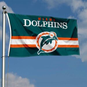 Dolphins Throwback Vintage Retro 3x5 Banner Flag