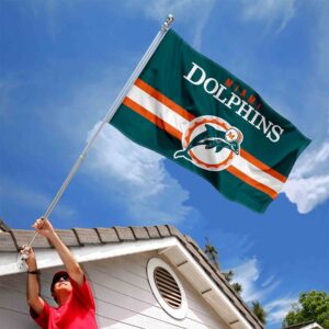 Dolphins Throwback Vintage Retro 3x5 Banner Flag