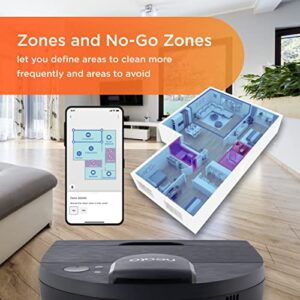 Neato D8 Intelligent Robot Vacuum Cleaner–LaserSmart Nav, Smart Mapping, No-Go Zones, WiFi Connected, 100-min runtime, Powerful Suction, Turbo Clean, Edges, Corners & Pet Hair, XXL Dustbin, Alexa