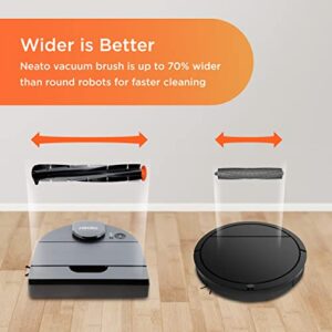 Neato D10 Intelligent Robot Vacuum Cleaner–LaserSmart Nav, Smart Mapping, Cleaning Zones, WiFi Connected, 300-min runtime, Powerful Suction, Max Clean, Edges, Corners & Pet Hair, XXL Dustbin, Alexa