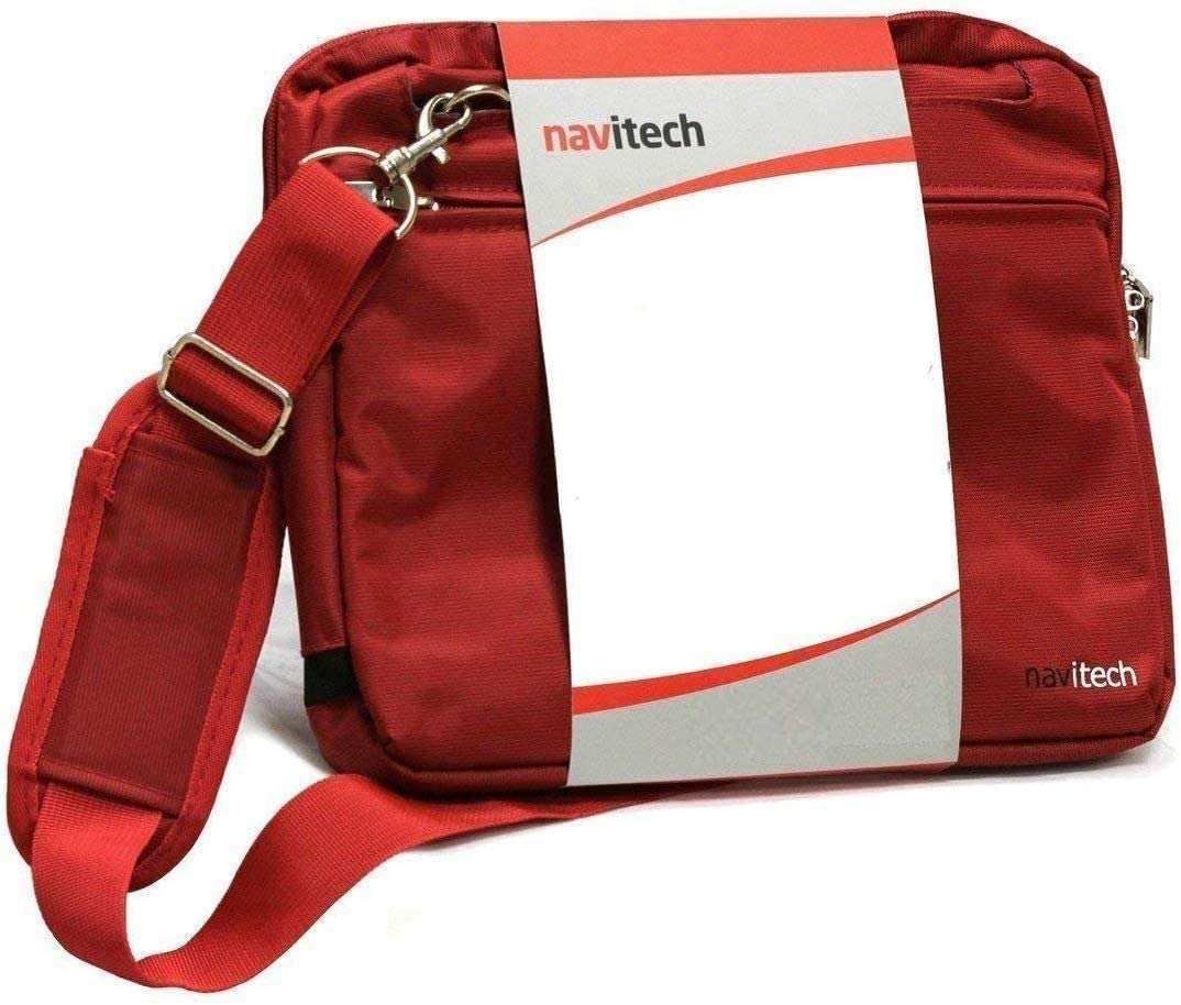 Navitech Red Water Resistant Tablet Bag - Compatible with qunyiCO Android 10.0 GO Tablet