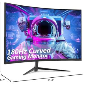 Z-Edge 24-inch Curved Gaming Monitor 180Hz Refresh Rate, 1ms MPRT, FHD 1080 Gaming Monitor, R1650 Curved, UG24 AMD Freesync Premium Display