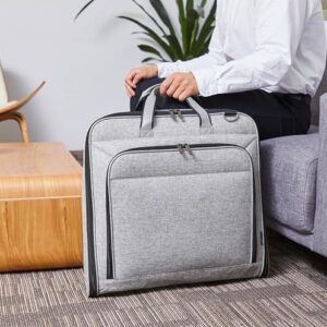 Amazon Basics Carry-On Garment Bag for Travel and Business Trips with Shoulder Strap - Gray