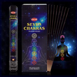 7 Chakra Incense Sticks and Incense Stick Holder Bundle Insence Insense Hem Incense Sticks