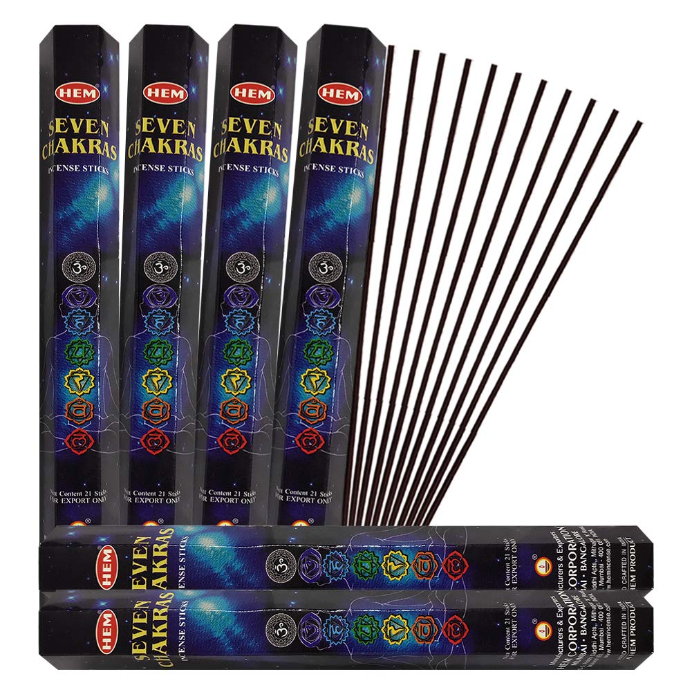 7 Chakra Incense Sticks and Incense Stick Holder Bundle Insence Insense Hem Incense Sticks