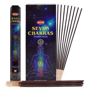 7 Chakra Incense Sticks and Incense Stick Holder Bundle Insence Insense Hem Incense Sticks