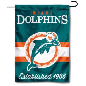 dolphins throwback retro vintage garden flag double sided banner