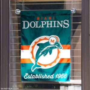 Dolphins Throwback Retro Vintage Garden Flag Double Sided Banner