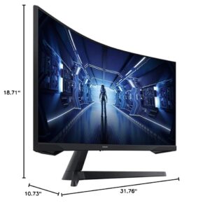 Samsung 34-Inch Odyssey G5 Ultra-Wide Gaming Monitor with 1000R Curved Screen, 165Hz, 1ms, FreeSync Premium, WQHD (LC34G55TWWNXZA, 2020 Model), Black (Renewed)