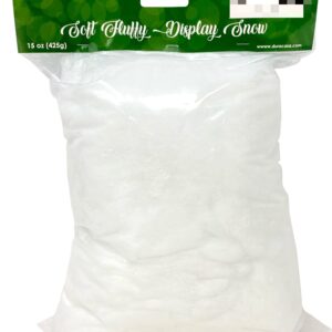 DuraCasa Christmas Cotton Snow Decor - 15 oz of Fluffy Indoor Snow for Decorating - Artificial Snow for Your Mantle, Village or Nativity Set, Flame Resistant, Christmas Decorations (15 oz.)