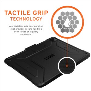 UAG iPad Pro 12.9" (6th Gen 2022, 5th Gen 2021) Case Black Metropolis Rugged Heavy Duty Protective Cover Multi-Angle Viewing Folio Stand with Pencil Holder, by URBAN ARMOR GEAR