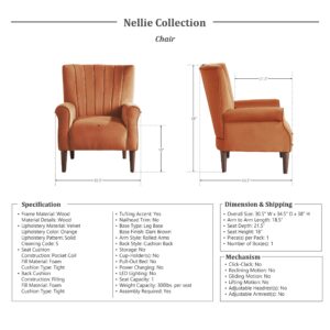 Lexicon Nellie Accent Chair, Orange