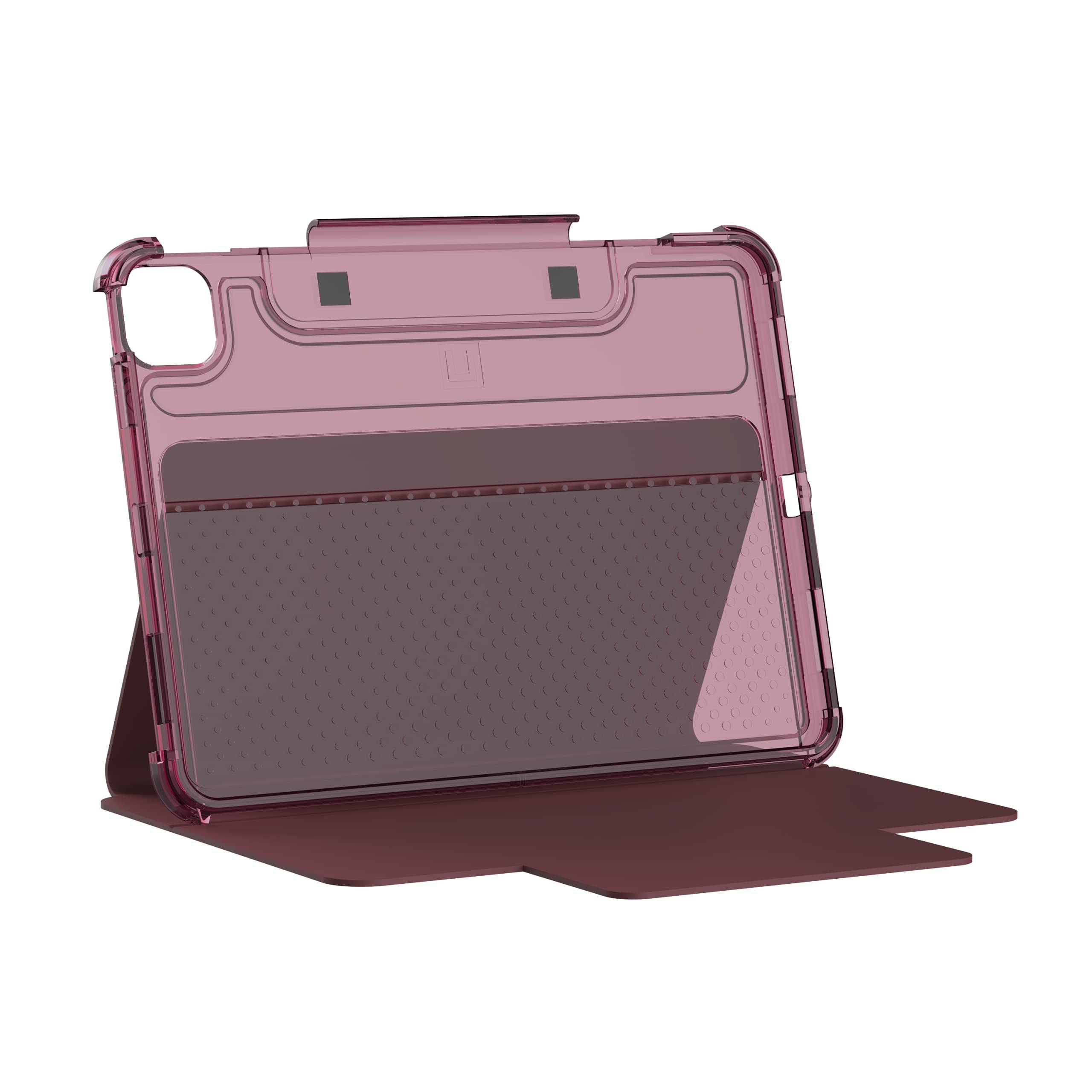 [U] by UAG iPad Pro 11" (4th Gen 2022, 3rd Gen 2021) Case Lucent Lightweight Slim Shockproof Smart Folio Protective Cover with Auto/Sleep Wake & Pencil Holder, Aubergine/Dusty Rose