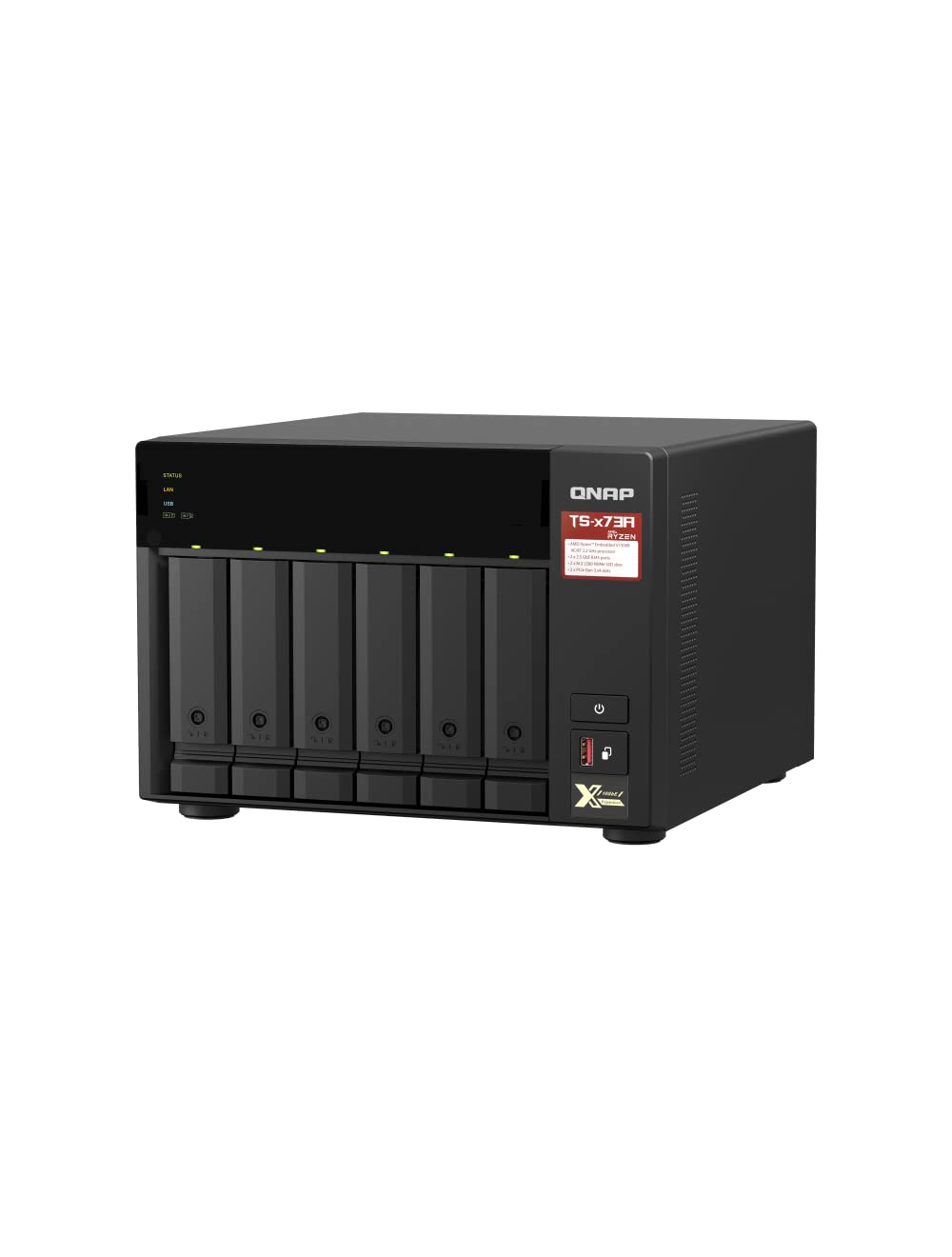 QNAP TS-673A-8G 6 Bay High-Performance NAS with 2 x 2.5GbE Ports and Two PCIe Gen3 Slots