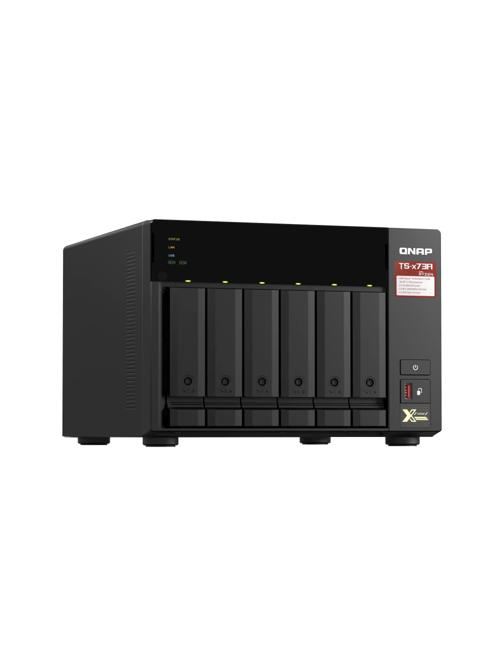 QNAP TS-673A-8G 6 Bay High-Performance NAS with 2 x 2.5GbE Ports and Two PCIe Gen3 Slots