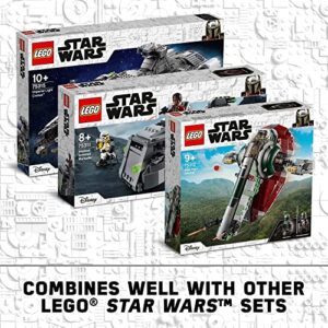 LEGO Star Wars Boba Fett Starship 75312 Building Toy - Mandalorian Model Set Featuring Iconic Starfighter with Rotating Wings and 2 Minifigures, Fun and Imaginative Build for Kids Age 9+