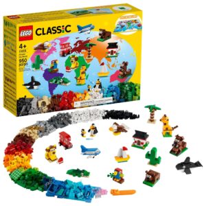 lego classic around the world 11015 building toy set for preschool kids, boys, and girls ages 4+ (950 pieces)