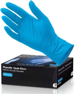 serenelife small size nitrile disposable latex & powder free gloves | great for kitchens, food handling & cleaning supplies | soft & comfortable fit | vinyl & nitrile blend | 100 count