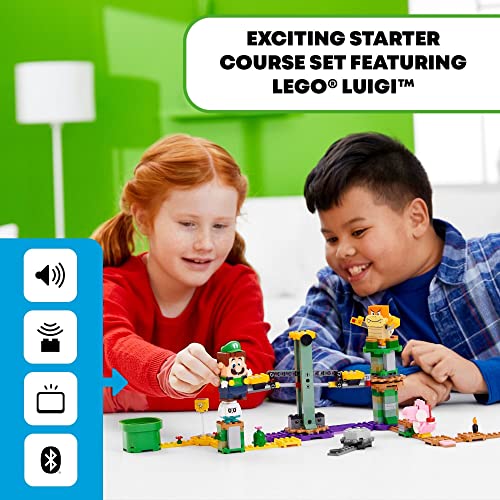 LEGO Super Mario Adventures with Luigi Starter Course Toy for Kids, Interactive Figure and Buildable Game with Pink Yoshi, Birthday Gift for Super Mario Bros. Fans, Girls & Boys Ages 6 and Up, 71387