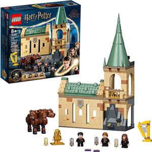 lego harry potter hogwarts: fluffy encounter 76387 building kit; 3-headed dog hogwarts set; cool, collectible toy; new 2021 (397 pieces)