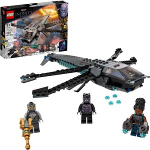 lego marvel black panther dragon flyer 76186 building kit toy; create the final battle scene from avengers: endgame; new 2021 (202 pieces)