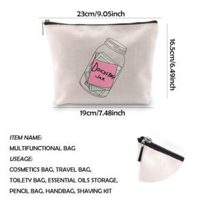 Generic WCGXKO New Girl Inspired smetics Bag Novelty Douchbag Jar Gift for TV Show Fans Be Friend(Douchbag Jar)