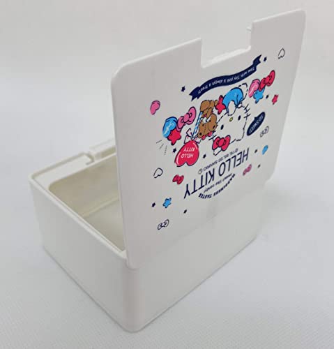 Friend Sanrio Hello Kitty Cute Box with One Touch Open Lid, Makeup Case, Accessory Case, Cosmetic Case, 4.2in x 3.5in x 2.1in