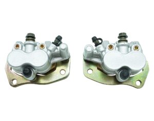 m mati front left right brake calipers & pads for yamaha rhino 450 660 700 yxr450 yxr660 yxr700 5b4-2580t-01-00 5b4-2580u-01-00