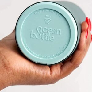 Ocean Bottle - Recycled Stainless Steel Drinks Reusable Water Bottle - Eco-Friendly & Reusable - Obsidian Black - 17 oz