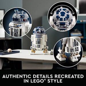 LEGO Star Wars R2-D2 75308 Droid Building Set for Adults, Collectible Display Model with Luke Skywalker’s Lightsaber, Great Birthday for Husbands, Wives, any Star Wars Fans