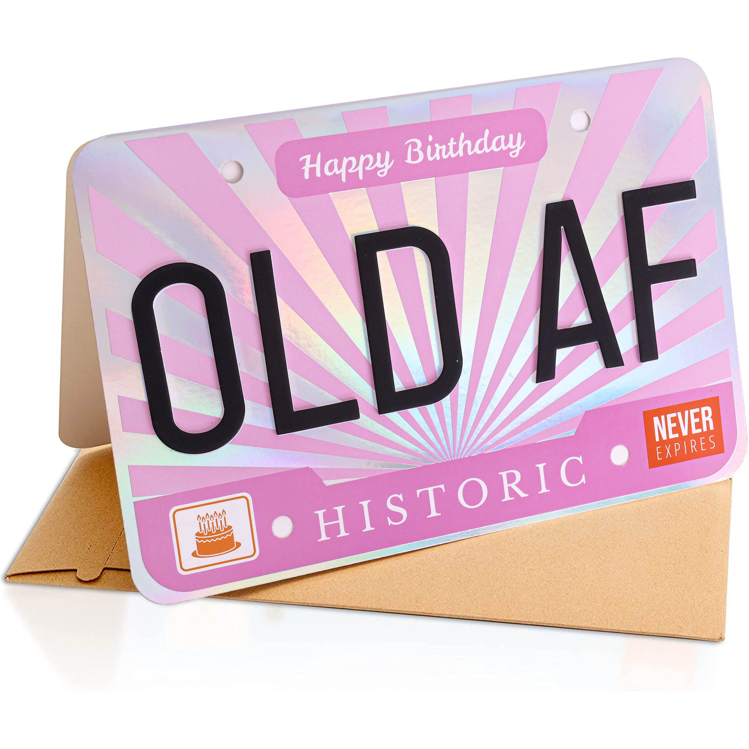 Big 3D Funny Old woman Joke Happy Birthday Greeting Card – Great Happy Bday Gift for Mom, Sister, Wife, Girlfriend | Pop Up Letters | 30th 40th 50th 60th 70th [BIG 9 inch X 6 inch size]