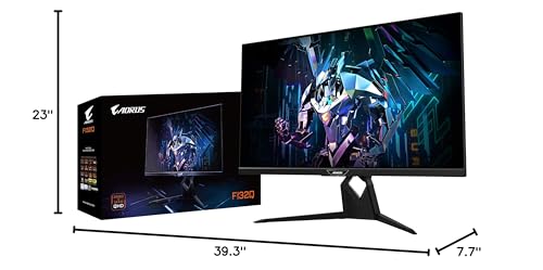 Gigabyte AORUS FI32Q 32" 165Hz 1440p HBR3,NVIDIA G-SYNC Compatible,Exclusive Built-in ANC, -KVM, 2560x1440 Display,1ms Response Time,HDR, 94% DCI-P3,1x DisplayPort 1.4,2x HDMI 2.0,2x USB 3.0,1x USB C