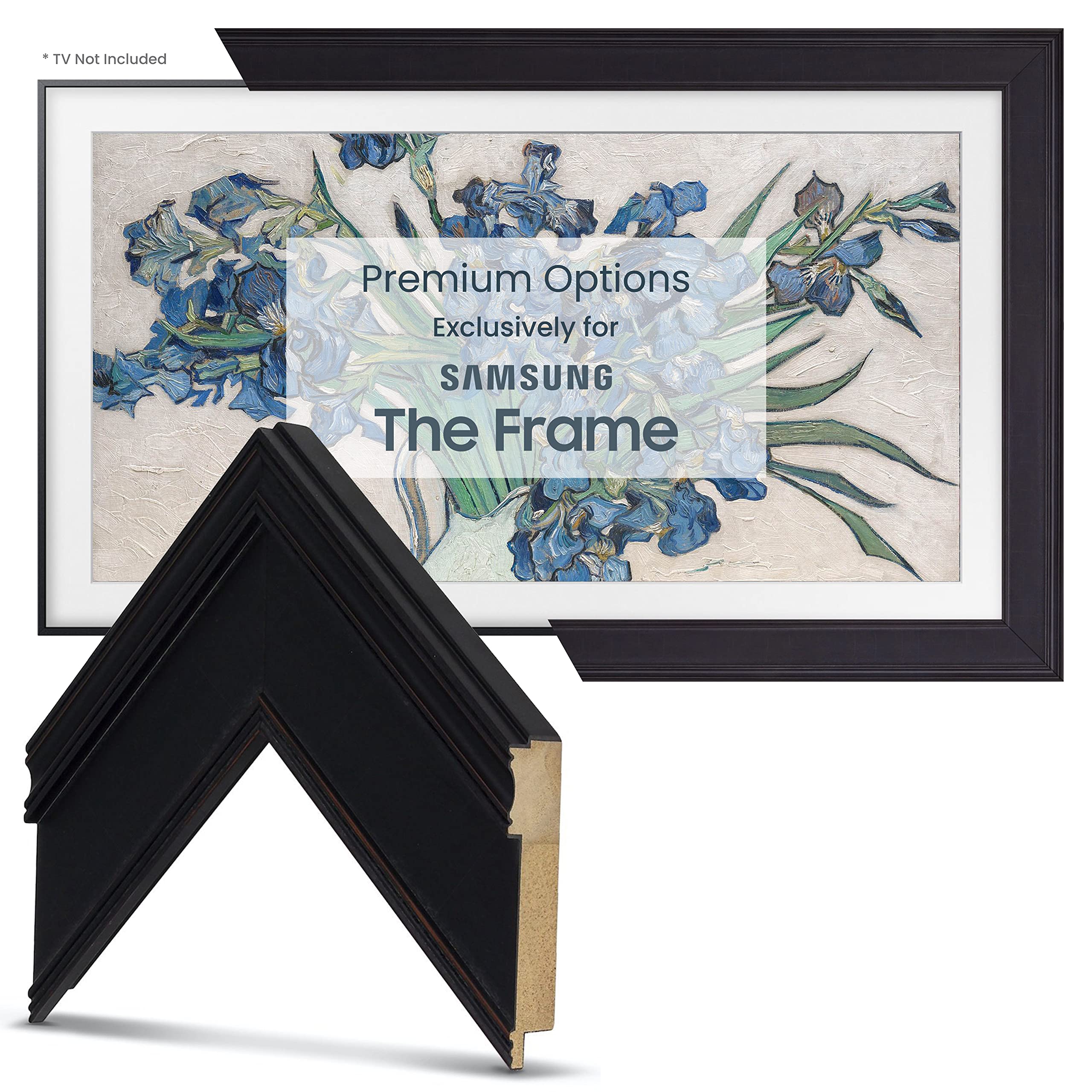 Deco TV Frames - Black Smart Frame Compatible ONLY with Samsung The Frame TV (65", Fits 2021-2024 Frame TV)