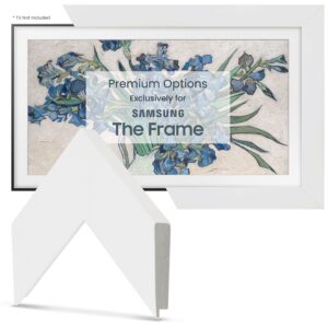 frame my tv deco tv frames - gloss white smart frame compatible only with samsung the frame tv (75", fits 2021-2024 frame tv)