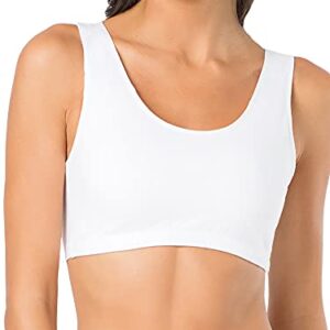 Fruit of the Loom Women's Built Up Tank Style Sports Bra, Black/WHT/WHT/Heather Grey, 34