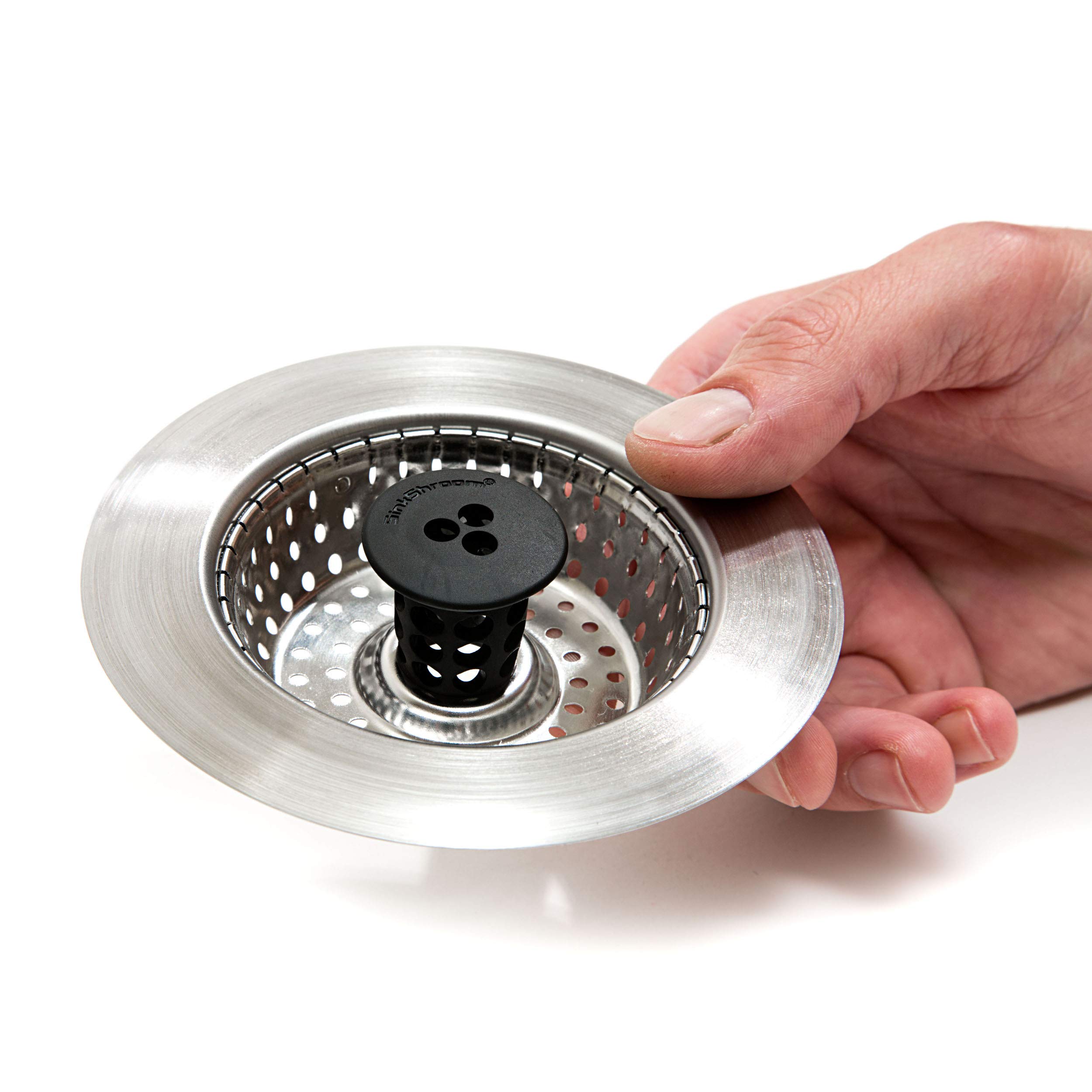 SinkShroom Revolutionary Clog-Free Sink Strainer Basket with Stopper, Stainless Steel