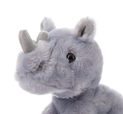 The Petting Zoo Rhino Stuffed Animal, Gifts for Kids, Wild Onez Zoo Animals, Rhino Plush Toy 8 inches