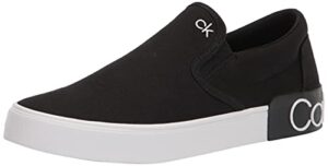 calvin klein men's ryor sneaker, black canvas 962, 8