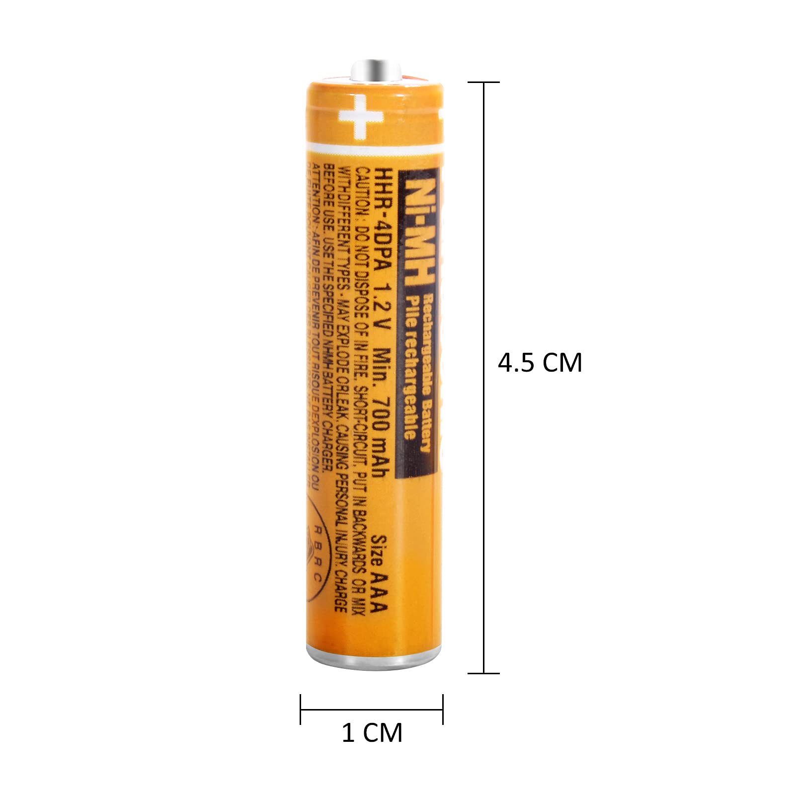 EOCIK 6 Pack HHR-4DPA NI-MH Rechargeable AAA Batteries for Panasonic 1.2V 700mAh AAA Rechargeable Battery for Cordless Phones