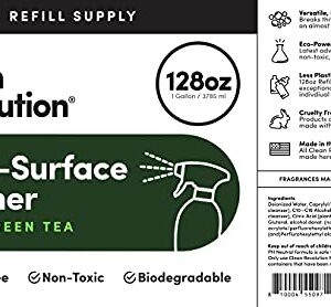 Clean Revolution Multi Surface Cleaner Refill Supply, Non-Toxic, Eco-Friendly & Plant-Based, Ready to Use, Lily & Green Tea, 128 Fl Oz (1 Gallon)