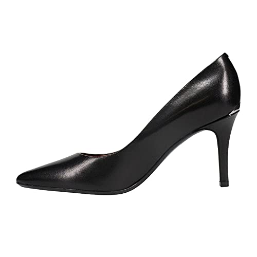 Calvin Klein Women's Gayle Pump, Black Leather, 7