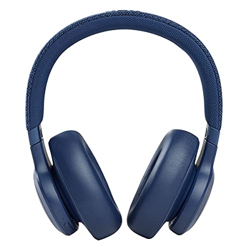 JBL Live 660NC - Wireless Over-Ear Noise Cancelling Headphones with Long Lasting Battery and Voice Assistant - Blue, Medium