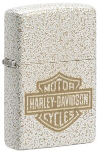 zippo harley-davidson logo mercury glass pocket lighter