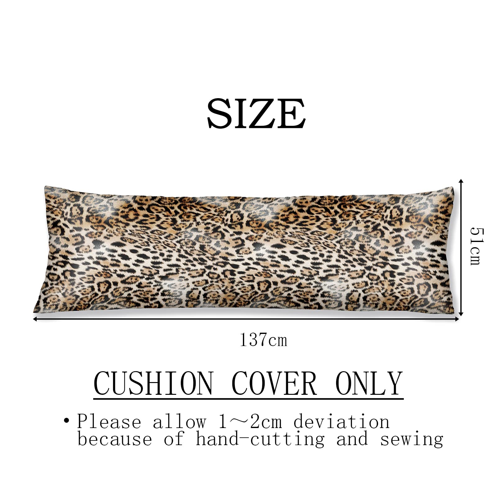 HMS Happy Memories Satin Pillowcase for Hair and Skin, 20 x 54 Envelope Closure, Large, Cheetah