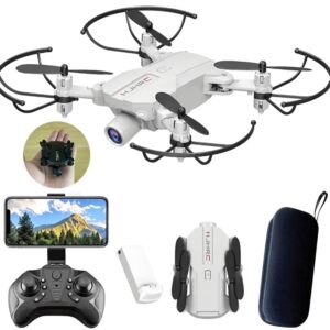 super small mini drones with camera for adults 4k drones for kids beginners toy quadcopter with app fpv video, altitude hold, headless mode, trajectory flight (gray, 1 battey&1080p wifi camera)